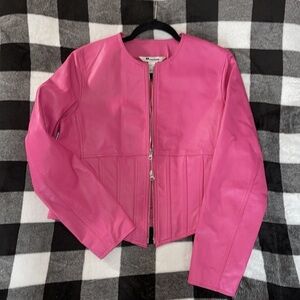 Vintage Nygard Collection Barbie Pink Leather Jacket